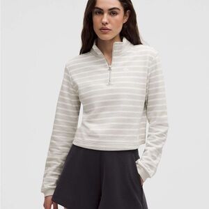 Lululemon Cotton French Terry Cropped Half Zip